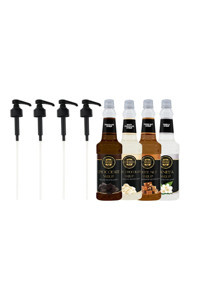 By Tüfekçi Çikolata Beyaz Çikolata Toffee Nut Vanilya Aromalı Kahve Şurubu 4x750 ml