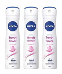 Nivea Fresh Flower Sprey Kadın Deodorant 3x150 ml