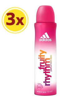 Adidas Fruity Rhythm Sprey Kadın Deodorant 3x150 ml