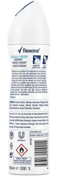 Rexona Ocean Fresh Sprey Kadın Deodorant 6x150 ml