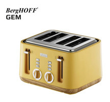 Berghoff Gem Natural 4 Dilim Kırıntı Tepsili 1600 W Sarı Ekmek Kızartma Makinesi