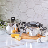 Karaca Perfect Gray Clipso Kapak İndüksiyon 4+6 lt Düdüklü Tencere
