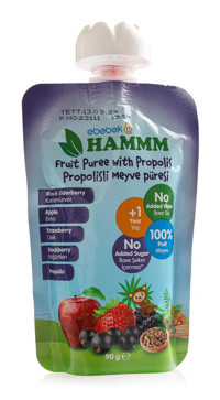 Hammm Tahılsız Organik Böğürtlenli Elmalı Çilekli Kaşık Maması 90 gr