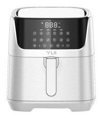 Yui M25 Maxifry Pro Airfryer 5.5 lt Tek Hazneli Izgara Yapan Led Ekranlı Yağsız Sıcak Hava Fritözü Beyaz