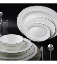 Evaliza Classic Platin 60 Parça 12 Kişilik Porselen Yuvarlak Yemek Takımı
