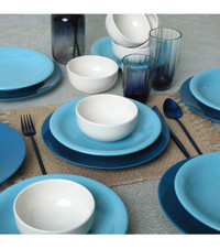 Keramika Mix 18 Parça 6 Kişilik Stoneware Yuvarlak Yemek Takımı