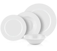 The Mia Pure 24 Parça 6 Kişilik Porselen Yuvarlak Yemek Takımı