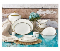 Aryıldız Ar 40011 60 Parça 12 Kişilik Porselen Yuvarlak Yemek Takımı