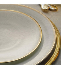 Evaliza Coupe Paisley Gold 60 Parça 12 Kişilik Porselen Yuvarlak Yemek Takımı