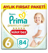 Prima Premium Care 6 Numara Külot Bebek Bezi 84'lü