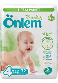 Önlem Botanika 4 Numara Bantlı Bebek Bezi 6x72'li