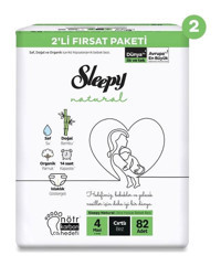 Sleepy Natural 4 Numara Bantlı Bebek Bezi 164'lü