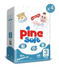 Pine Soft 3 Numara Bantlı Bebek Bezi 120'li