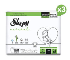 Sleepy Natural 7 Numara Bantlı Bebek Bezi 84'lü