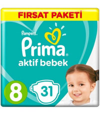 Prima 8 Numara Bantlı Bebek Bezi 31'li