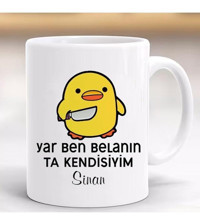 Hayaller Dükkanı Kişiye Özel Kupa Bardak Yar Ben Balanın