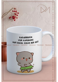 Truego Baskılı Kupa Bardak Seramik Mug - Karabiberim