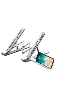 Coverzone Katlanabilir Alüminyum Dikey Ayarlanabilir Taşınabilir Ayaklı Hareketli Laptop Standı
