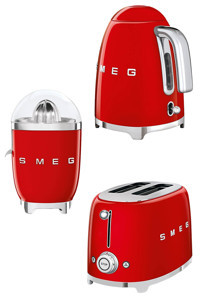 Smeg 3'lü Elektronik Çeyiz Seti Kırmızı