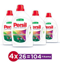 Persil Power Jel Renkliler 104 Sıvı Deterjan 4x1.69 lt
