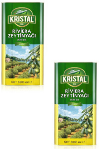 Kristal Organik Polifenolsüz Teneke Riviera Zeytinyağı 2 x 2 lt