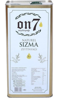 On7 Olgun Hasat Teneke Sızma Zeytinyağı 5 lt