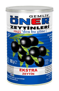 Öner Siyah Zeytin Teneke 800 gr
