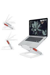 Leitz Katlanabilir Plastik Dikey Ayarlanabilir Soğutuculu Taşınabilir Ayaklı Hareketli RGB Laptop Standı