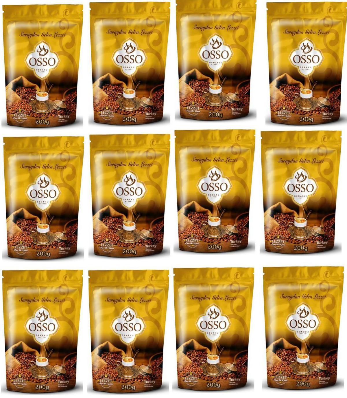 Osso Osmanlı Sade Türk Kahvesi 12x200 gr