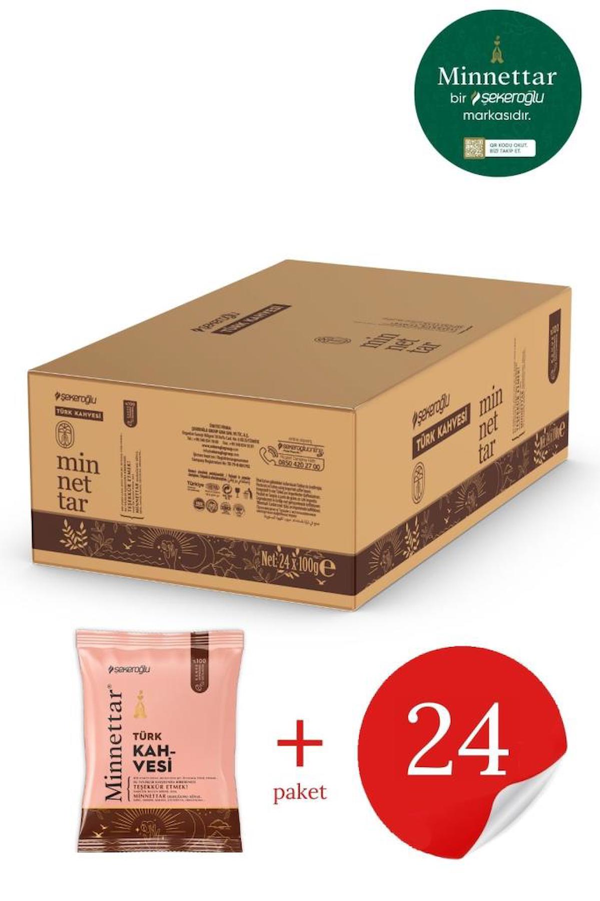 Şekeroğlu Minnettar Sade Türk Kahvesi 24x100 gr