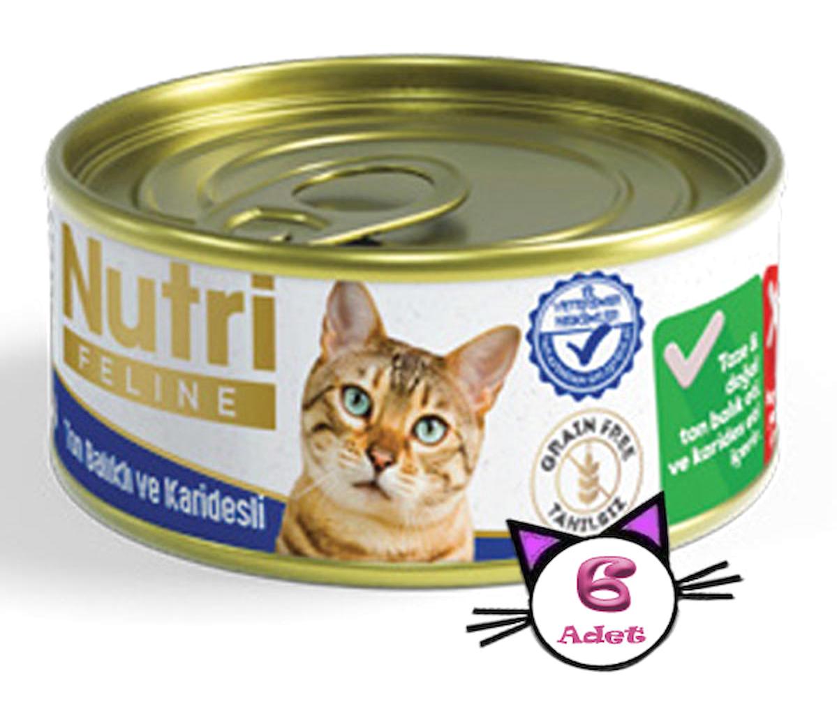 Nutri Yetişkin Karides-Ton Balığı Yaş Kedi Maması 6x85 gr