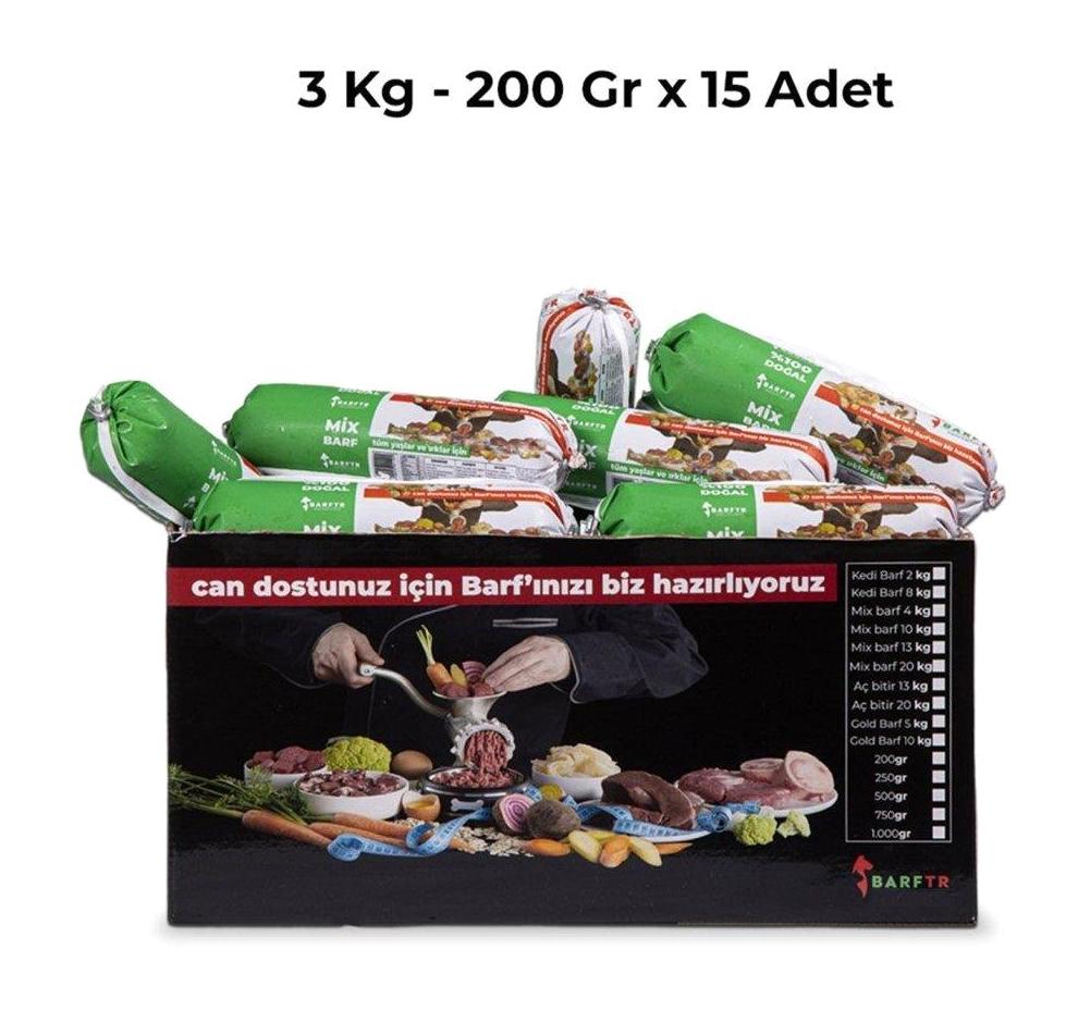 Barftr Yetişkin Karışık Yaş Kedi Maması 3 kg