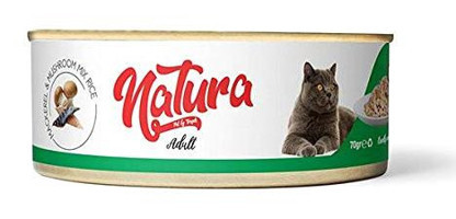 Natura Adult Yetişkin Mantar-Uskumru Yaş Kedi Maması 70 gr