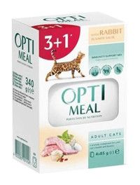 Optimeal Yetişkin Tavşan Soslu Yaş Kedi Maması 85 gr