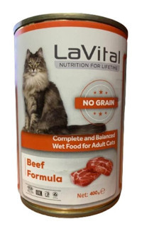 La Vital Yetişkin Sığır Etli Yaş Kedi Maması 400 gr