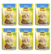Friskies Yetişkin Somon Soslu Yaş Kedi Maması 6x85 gr