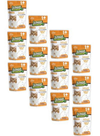 Jungle Yetişkin Kısırlaştırılmış Tavuklu Parça Etli-Soslu Yaş Kedi Maması 12x100 gr