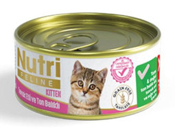 Nutri Feline Yavru Tavuk-Ton Balığı Yaş Kedi Maması 24x85 gr