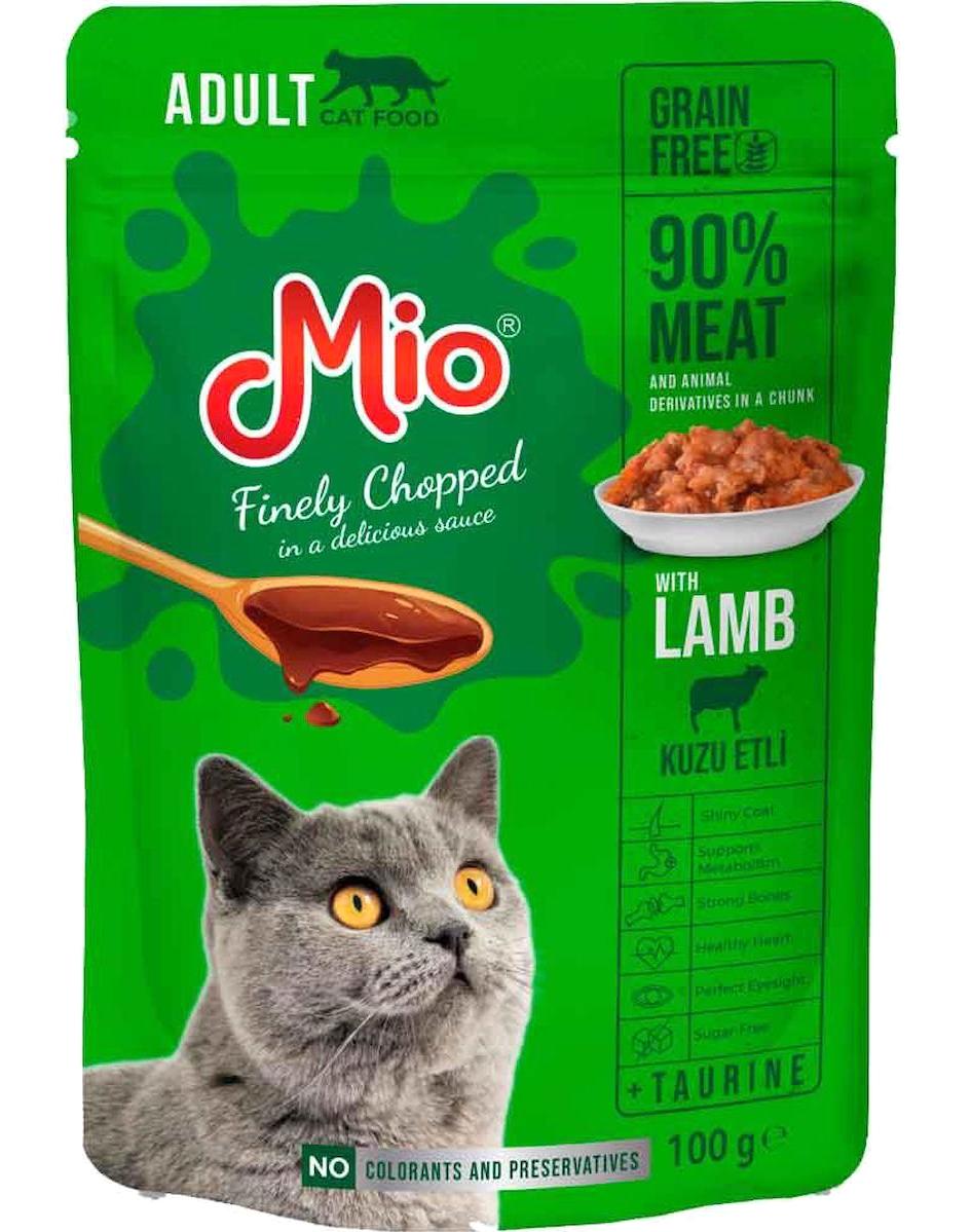 Mio Yetişkin Kuzu Etli Parça Etli Yaş Kedi Maması 100 gr