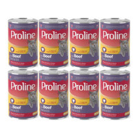 Proline Yetişkin Dana Etli Parça Etli-Soslu Yaş Kedi Maması 8x400 gr