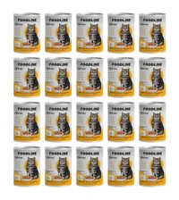 Foodline Yetişkin Tavuklu Parça Etli-Soslu Yaş Kedi Maması 20x400 gr