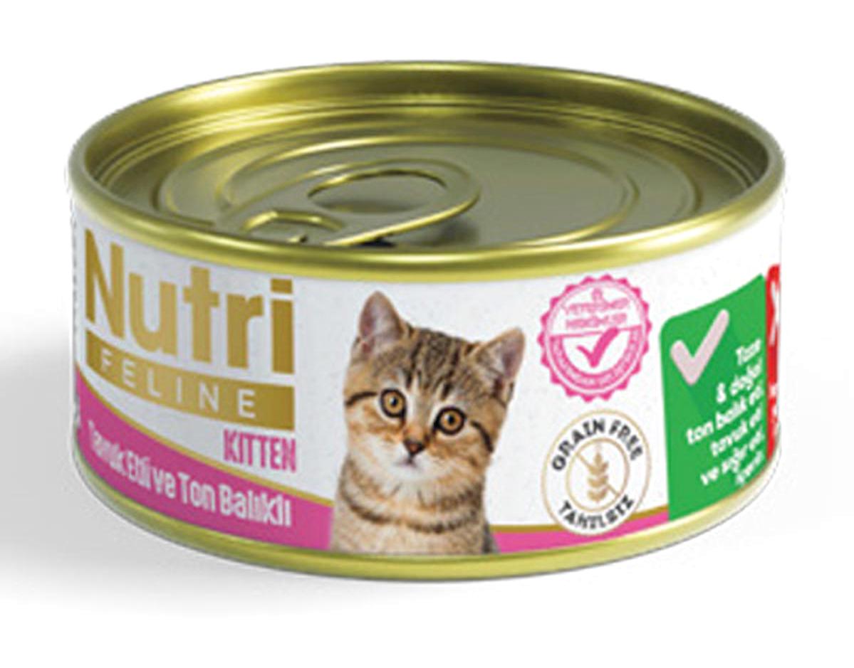 Nutri Feline Yavru Tavuk-Ton Balığı Yaş Kedi Maması 64x85 gr