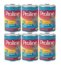 Proline Yetişkin Alabalık-Somon Parça Etli-Soslu Yaş Kedi Maması 6x400 gr
