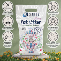 Kumcum Organik Topaklanan İnce Taneli Bentonit Kedi Kumu 20 lt