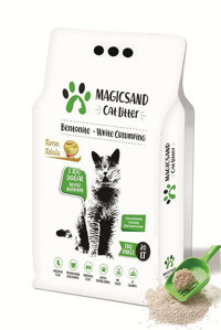 Magicsand Kavun kokulu Topaklanan İnce Taneli Bentonit Kedi Kumu 20 lt