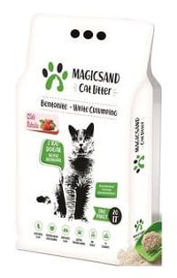 Magicsand Elma kokulu Topaklanan İnce Taneli Bentonit Kedi Kumu 20 lt