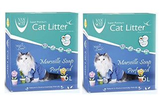 Vancat Marsilya Sabunu Kokulu Topaklanan İnce Taneli Bentonit Kedi Kumu 2x6 lt