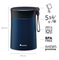Aladdin Bistro Thermavac Paslanmaz Çelik 0.4 lt Outdoor Termos Lacivert