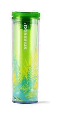 Starbucks Palmiyeli Plastik 0.48 lt Outdoor Termos Yeşil