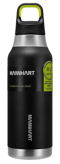 Mannhart By Spigen B213 Paslanmaz Çelik 0.5 lt Outdoor Termos Siyah